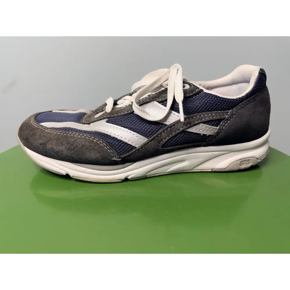 SAS Journey Mesh Women’s Sz 9.5 N Black Silver Comfort Casual Walking Shoes See